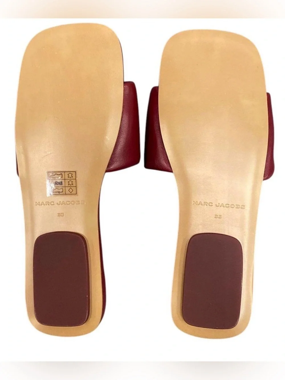 Marc Jacobs Red Slide Sandals Women’s Size 35 Designer Pool Slides Slip On